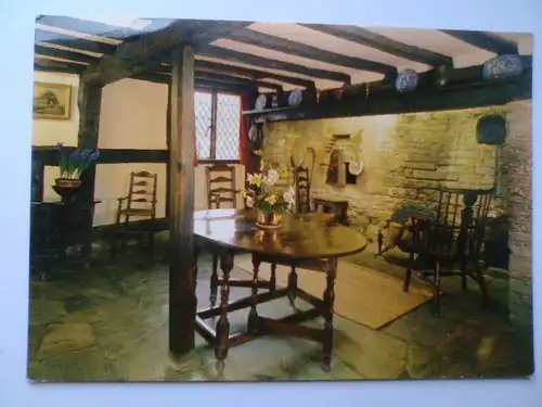 Stratford-upon-Avon - Anne Hathaway Cottage Küche Kitchen (Geburtshaus Shakespeares Ehefrau) - Shottery Warwickshire England (1990 gelaufen) Ansichtskarte