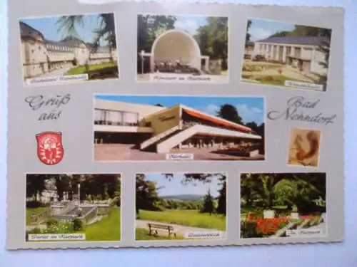 Bad Nenndorf - Gruß aus Bad Nenndorf - Kurpark Kurhaus Wandelhalle Deisterblick Badehotel Esplanada Mehrbildkarte (1971 gelaufen, aber inzwischen ohne Briefmarke) Ansichtskarte