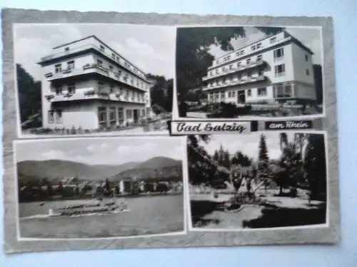 Bad Salzig am Rhein - Mehrbildkarte Schiff Schiffahrt Ausflugsschiff etc. - Boppard (1964 gelaufen) Ansichtskarte