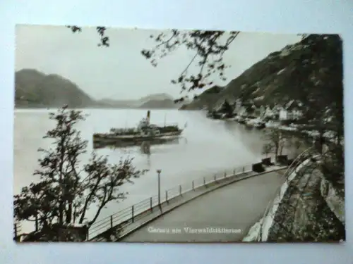 Gersau am Vierwaldstättersee Schiff Kanton Schwyz Schweiz (gelaufen, aber inzwischen ohne Briefmarke) Ansichtskarte