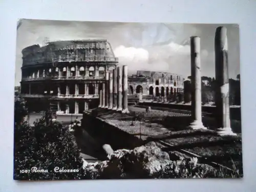 Rom Kolosseum Italien (1963 gelaufen, aber inzwischen ohne Briefmarke) Ansichtskarte