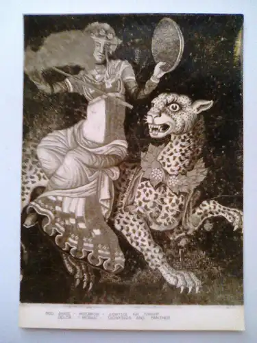 Delos - Mosaik - Dionysus und Panther - Dionysos - Griechenland (ungelaufen) Postkarte / Ansichtskarte