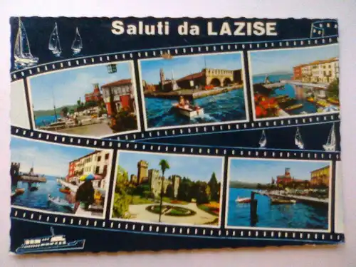 Lazise Gardasee - Lago di Garda - Saluti da Lazise - Venetien Italien (ca. 1972 gelaufen) Ansichtskarte