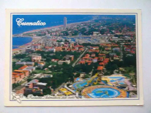 Cesenatico - Luftaussicht Luftaufnahme - Panorama vom Flugzeug - Adria Riviera vom Himmel - Panorama dall\'aereo - Riviera Adriatica dal cielo - Emilia-Romagna Italien (1994 gelaufen) Ansichtskarte
