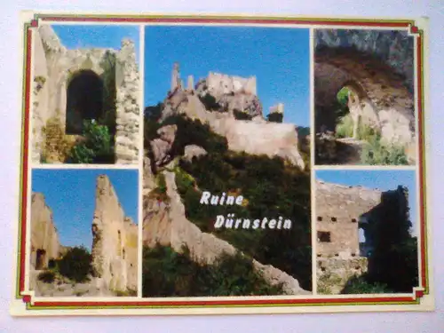 Dürnstein Wachau - Ruine Burgruine - Mehrbildkarte - Duernstein Niederösterreich Österreich (ungelaufen) Ansichtskarte