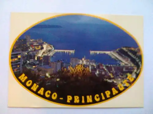 Monte Carlo - Hafen bei Nacht - Fürstentum Monaco (ungelaufen) Ansichtskarte