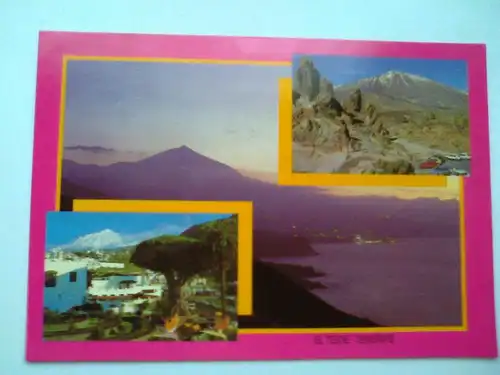 El Teide Nationalpark - Teneriffa - Mehrbildkarte - Kanarische Inseln Spanien (1989 gelaufen, aber inzwischen ohne Briefmarke) Ansichtskarte