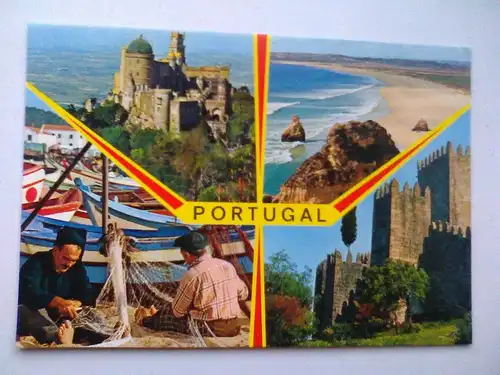 Portugal - Fischernetz Strand etc. Mehrbildkarte (ungelaufen) Ansichtskarte