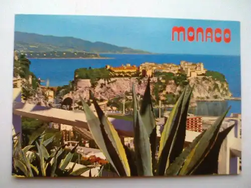 Monaco - Felsen - Pflanze Pflanzen etc. (ungelaufen) Ansichtskarte