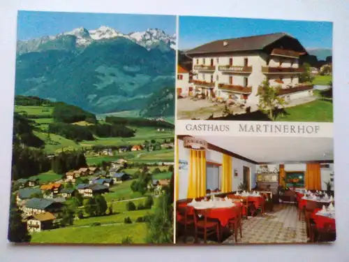 St. Lorenzen - Gasthaus Martinerhof - Panorama Restaurant etc. Mehrbildkarte - Südtirol Italien (ungelaufen) Ansichtskarte