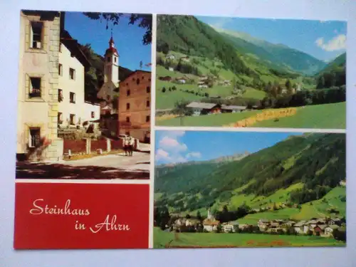 Ahrntal - Steinhaus in Ahrn - Mehrbildkarte - Südtirol Italien (ungelaufen, aber 1976 etwas beschrieben) Ansichtskarte