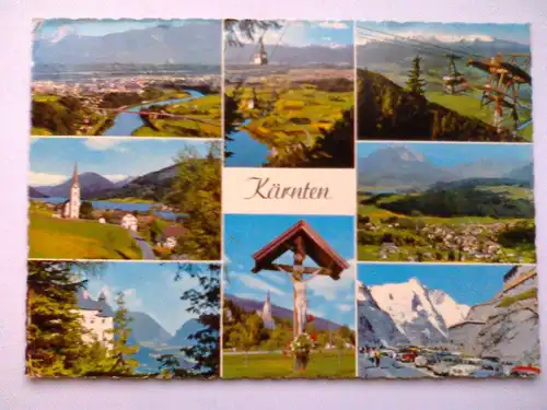 Kärnten - Aus dem schönen Kärnten - Kanzelbahn Goldeckbergbahn etc. - Österreich - Mehrbildkarte (vor 1994 gelaufen) Ansichtskarte
