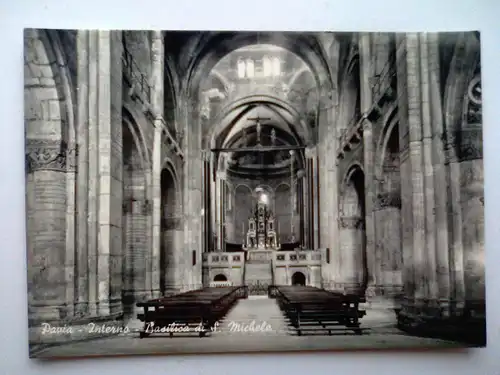 Pavia - Basilika S. Michele - Lombardei Italien (ungelaufen) Ansichtskarte