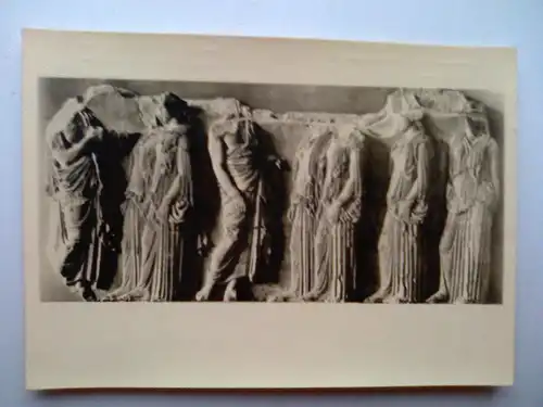 Paris Louvre - Prozession der Panatheneen - Fragment vom Parthenonfries - Echte Photokarte - Die Meister Nr. 218 - Frankreich (ungelaufen) Postkarte / Ansichtskarte