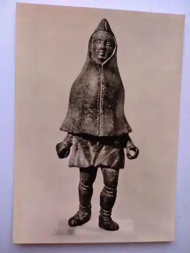 Trier - Rheinisches Landesmuseum - Römische Bronzestatuette eines jungen Treverers - Rheinland-Pfalz (vor 1988 gelaufen) Postkarte / Ansichtskarte