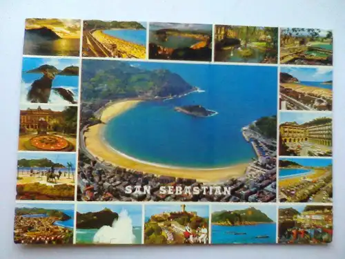 San Sebastian - Spanien - Mehrbildkarte (vor 1994 gelaufen, aber inzwischen ohne Briefmarke) Ansichtskarte