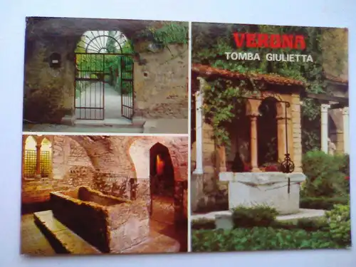 Verona - Grab von Julia - Tomba Giulietta - Italien - Mehrbildkarte (vor 1994 gelaufen) Ansichtskarte