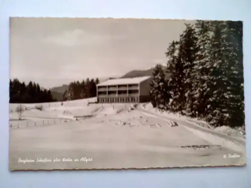 Scheffau - Bergheim - Winter - Bayern (1958 gelaufen) Ansichtskarte