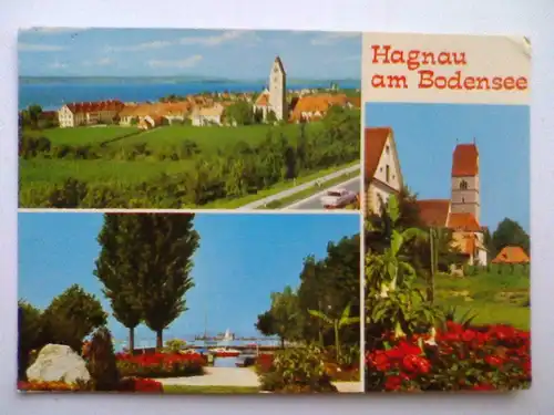Hagnau am Bodensee - Weindorf und Kurort - Mehrbildkarte - Baden-Württemberg (1977 gelaufen) Ansichtskarte