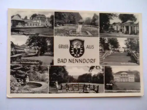 Bad Nenndorf - Gruss aus Bad Nenndorf - Schlößchen Schloesschen Kurpark Hotel etc. Mehrbildkarte - Niedersachsen (gelaufen) Ansichtskarte