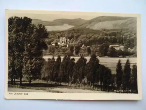 Niedermendig / Mendig - Am Laacher See - Seehotel Maria Laach - Rheinland-Pfalz (1952 gelaufen, angestoßene Ecken) Ansichtskarte