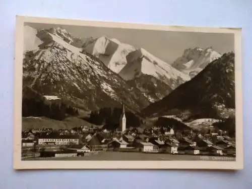 Oberstdorf 843 m im bayr. Allgäu - Panorama - Bayern (ungelaufen) Ansichtskarte