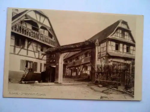 Elsass - Jmbsheim - Häuser - Alsace (ungelaufen) Ansichtskarte