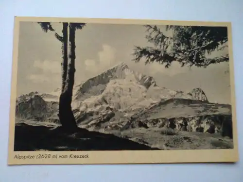 Kreuzeck - Alpspitze (2628 m) vom Kreuzeck - Bayern (ungelaufen) Ansichtskarte