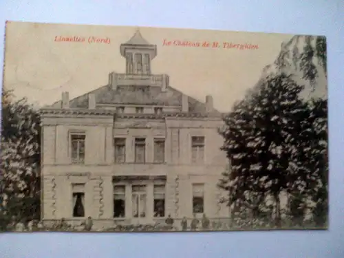 Linselles - Schloß Schloss - Chateau M. Tiberghien - Frankreich Nord Nordfrankreich (1917 als FELDPOST gelaufen) Ansichtskarte