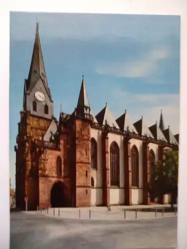 Friedberg - Stadtkirche - Hessen (ungelaufen, 2 kleine Flecken auf der Rückseite, klebte in einem Album) Ansichtskarte