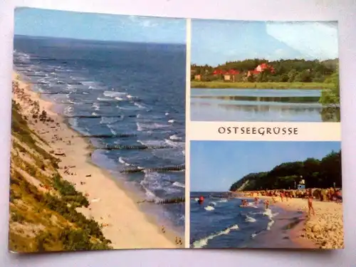 Koserow - Ostseegrüsse - Steckelberg Strand Kölpinsee Koelpinsee - Mehrbildkarte - Mecklenburg-Vorpommern (ungelaufen) Ansichtskarte