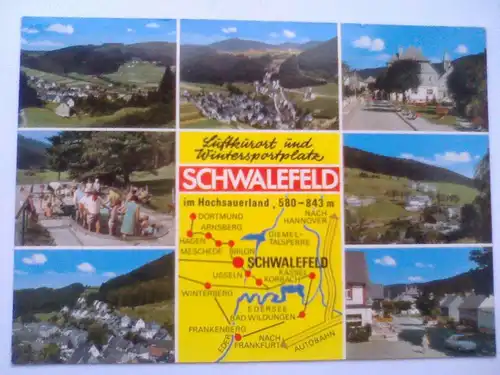 Schwalefeld / Willingen - Luftkurort und Wintersportplatz - Mehrbildkarte - Kneippkurort - Hessen (ungelaufen) Ansichtskarte