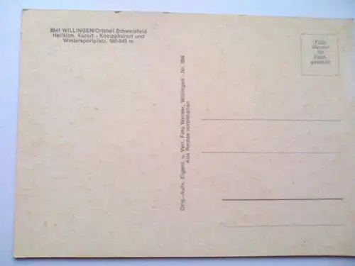 Schwalefeld / Willingen - Luftkurort und Wintersportplatz - Mehrbildkarte - Kneippkurort - Hessen (ungelaufen) Ansichtskarte