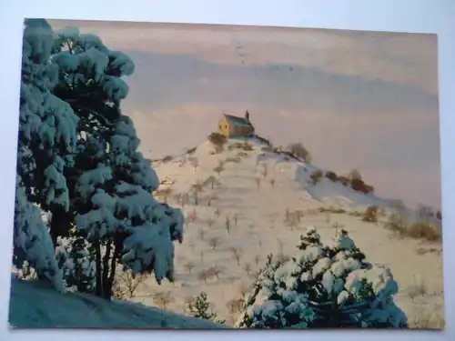 Wurmlingen - Wurmlinger Bergkapelle zwischen Tübingen und Rottenburg - Winter - Baden-Württemberg (ungelaufen, aber Stempelfarbreste ? auf dem Foto etc.) Ansichtskarte