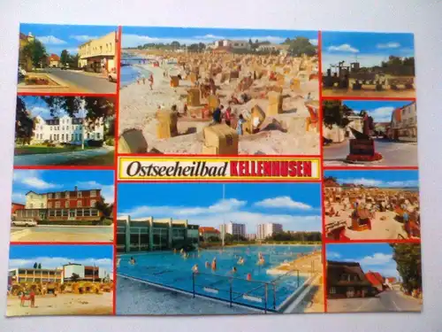 Kellenhusen - Ostseeheilbad Kellenhusen - Strand Strandkorb Strandkörbe Strandkoerbe etc. Mehrbildkarte - Schleswig-Holstein (ungelaufen) Ansichtskarte