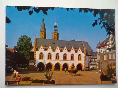Goslar / Harz - Rathaus und Marktkirche - Niedersachsen (ungelaufen ? aber beschrieben) Ansichtskarte