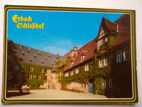 Erbach im Odenwald - Schloßhof Schlosshof - Die Elfenbeinstadt - Hessen (1995 gelaufen) Ansichtskarte