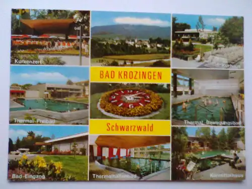 Bad Krozingen / Schwarzwald - Kurkonzert Kurhaus Kurmittelhaus Bad-Eingang etc. Mehrbildkarte - Baden-Württemberg (vor 1994 gelaufen) Ansichtskarte