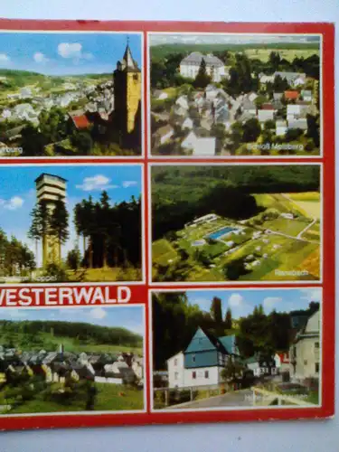 Westerwald - Schloß Molsberg Westerburg etc. Mehrbildkarte - Schloss etc. (ca. 1972 gelaufen) Ansichtskarte