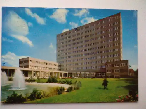 Bad Neuenahr - Kurklinik Kurköln - Springbrunnen etc. - Kurkoeln Bad Neuenahr-Ahrweiler - Rheinland-Pfalz (ca. 1977 gelaufen, Knick rechts oben, 2 kleine Kulikreuze und Stempelaufdruck auf der Vorderseite) Ansichtskarte