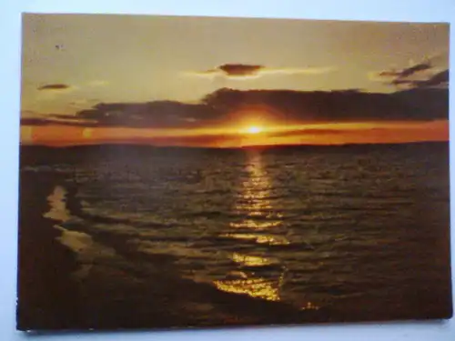 Meer - Stimmung am Meer - Sonnenuntergang (gelaufen) Ansichtskarte