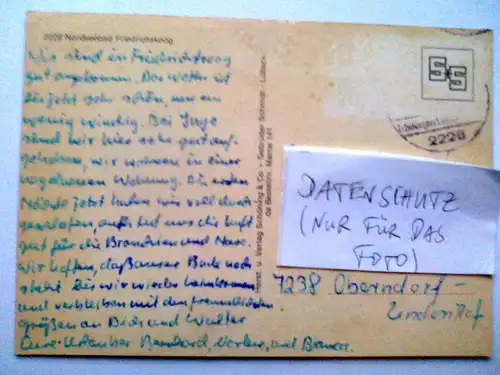 Friedrichskoog - Nordseebad Friedrichskoog - Mehrbildkarte - Schleswig-Holstein (vor 1994 gelaufen, aber inzwischen ohne Briefmarke, oben mittig leicht beschädigt) Ansichtskarte