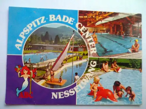 Nesselwang - Alpspitz-Bade-Center - Mehrbildkarte Bayern (1978 gelaufen) Ansichtskarte