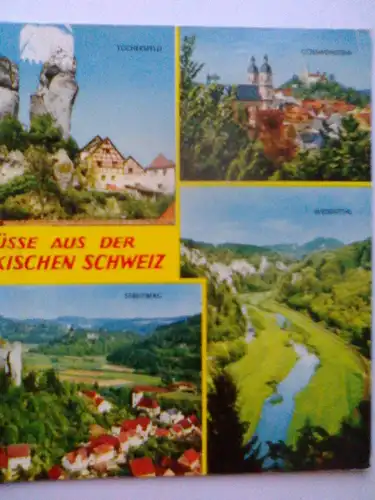 Fränkische Schweiz - Grüsse aus der Fraenkischen Schweiz - Burg etc. Mehrbildkarte - Bayern (1992 gelaufen) Ansichtskarte