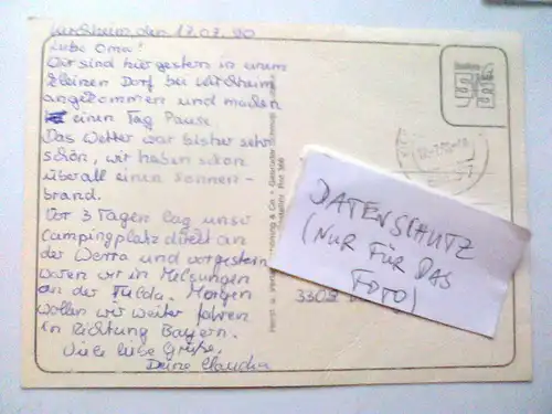 Rotenburg an der Fulda - Luftkurort - Luftaufnahme etc. Mehrbildkarte - Hessen (1990 gelaufen, aber inzwischen ohne Briefmarke) Ansichtskarte