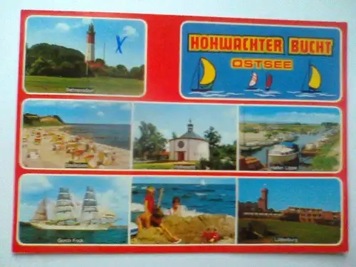 Hohwachter Bucht - Ostsee - Gorch Fock Lütjenburg Luetjenburg etc. Mehrbildkarte - Schleswig-Holstein (1982 gelaufen, Kreuzchen auf der Vorderseite) Ansichtskarte