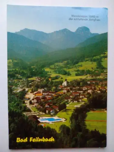 Bad Feilnbach - Wendelstein und schlafende Jungfrau - Luftaufnahme - Bayern (1992 gelaufen) Ansichtskarte
