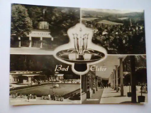 Bad Elster - Marienquelle Kolonnaden Café etc. Mehrbildkarte - Staatsbad Bad Elster Sachsen (1965 gelaufen) Ansichtskarte