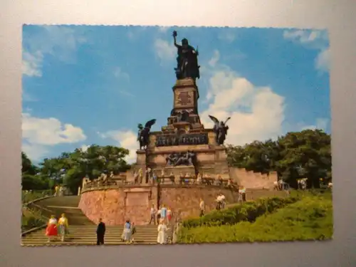 Niederwalddenkmal / Rüdesheim am Rhein - Ruedesheim (ungelaufen, Stempel von 1963) Ansichtskarte