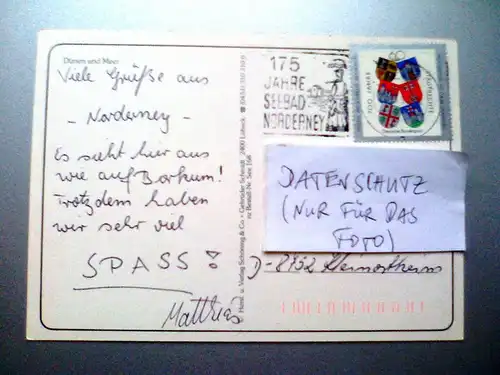 Dünen und Meer - Stempel Norderney (vor 1994 gelaufen) Ansichtskarte